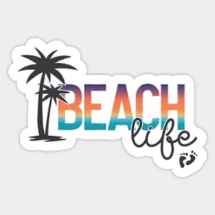 Beach Life Sunset Gradient Sticker